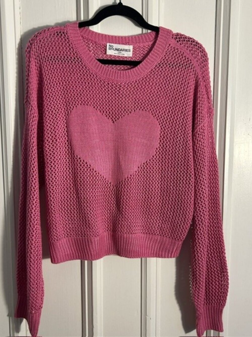 No Boundaries Cotton Knit Sweater | Size Large